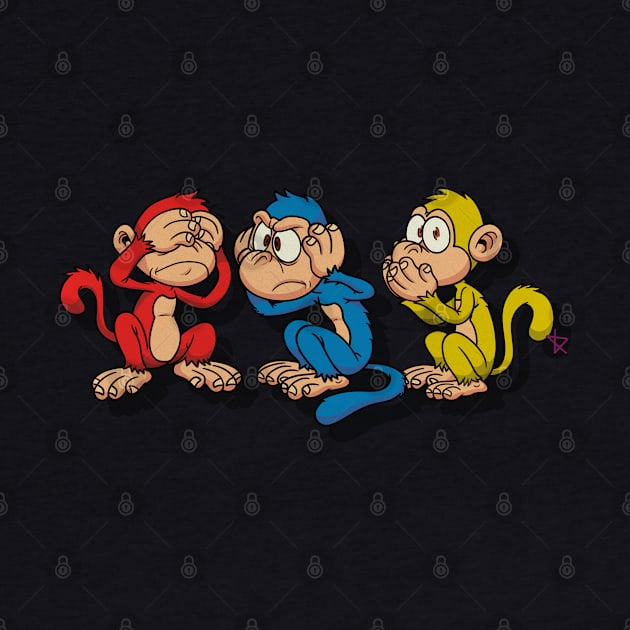 Three Wise Dumbasses by Sarcs House of Monkey Heads and Weird Shit